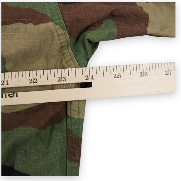 USAF Field Jacket Mens Medium Short Green Woodland Camo Cold Weather Patches SGT - Picture 5 of 16